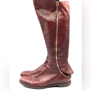 Sergio Rossi - Burgundy Boots Size: 9